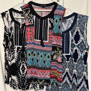 Women's Multicolor Sleeveless Tops Set of 3. Women’s 2XL